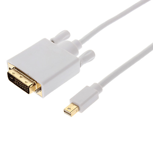 Mini DisplayPort мужчина к DVI 32AWG OD4.8mm Ультразвуковой кабель для MacBook Air / Pro / Pro Retina (180 см)