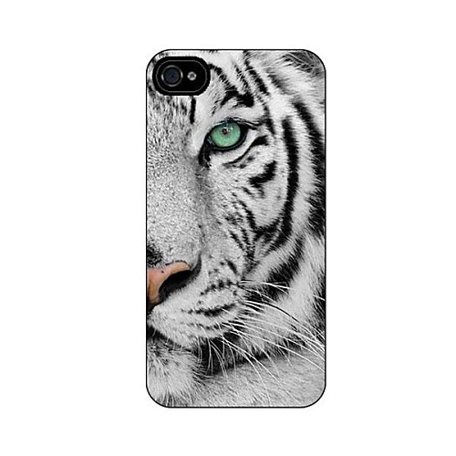 Дело Royal White Tiger Pattern пластиковые Футляр для IPhone 4/4S