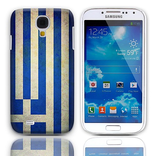 Урожай Флаг Футляр Греция Pattern с 3 пакетами Защитные пленки для Samsung Galaxy S4 мини I9190