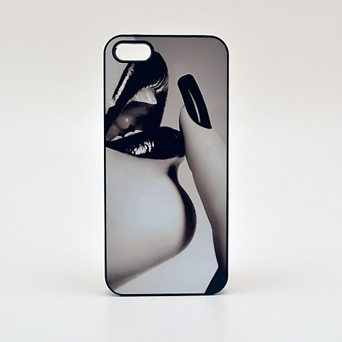 Speical Pattern Sexy Черный губ алюминиевый корпус для IPhone 5/5S