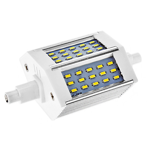 Затемнения R7S 6W 48x3014SMD 528LM 6000-6500K холодный белый свет мозоли СИД лампы (AC 110-130V)
