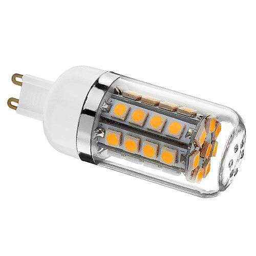 Затемнения G9 5W 36xSMD 5050 480LM 3000-3500K теплый белый свет мозоли СИД лампы (AC 110-130V)
