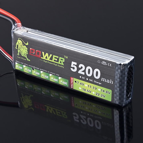 ЛЕВ 7.4V 5200mAh 30C LiPo батареи (Т штекер)