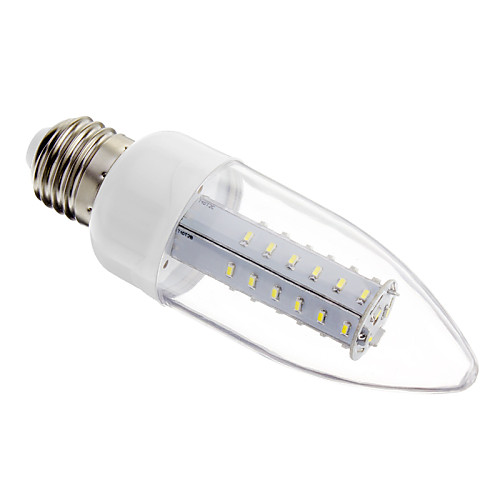 E27 4W 37x3014SMD 320-350LM 6000-6500K холодный белый свет мозоли СИД лампа (220)