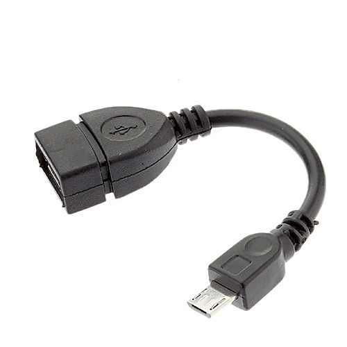 B-339 OTG Micro USB мужчина к USB Женский адаптер (черный)