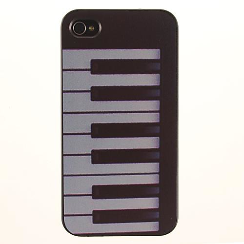 Дизайн фортепианной Keys Футляр ПК с черной рамкой для iPhone 4/4S