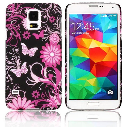 Красочные бабочки и Дело Цветы Hard Cover для Samsung Galaxy I9600 S5