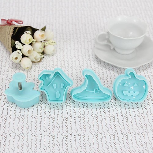 Высокое качество пластика 4pcs/set всех святых Формы для выпечки Cookie Cutter Плесень (случайный цвет)