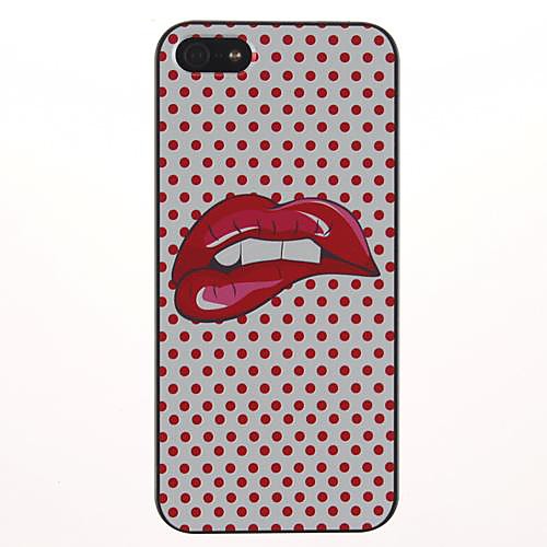 Красный для губ и Футляр Dot Design ПК для iPhone 5/5S