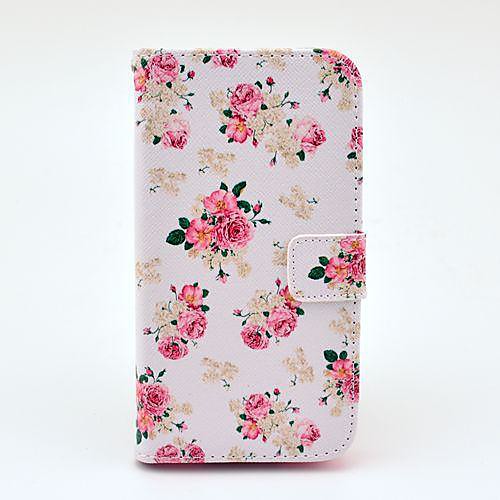 Довольно Pattern розы PU кожаный чехол всего тела с карт памяти для Samsung Galaxy I9600 S5