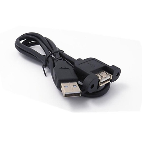 50см USB 2.0 Женский монтажа в панель, чтобы USB Мужской Угловые Подключите удлинитель