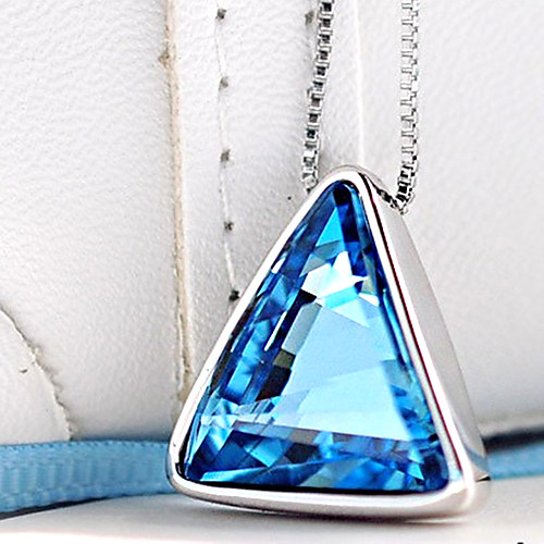 Z&x Европы (треугольник) многоцветная сплава ожерелье (синий, бежевый) (1 шт)