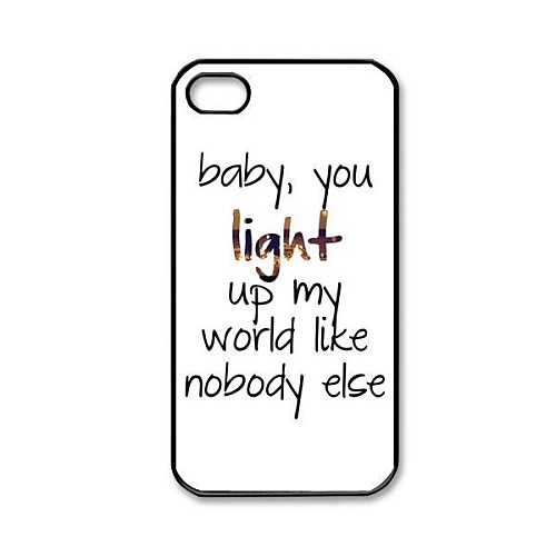 One Direction Котировки чехол шаблон пластик жесткий для iPhone 4/4S