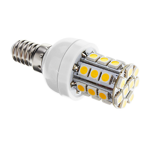 Затемнения E14 4W 30xSMD 5050 400LM 3000-3500K теплый белый свет мозоли СИД лампы (AC 220-240V)