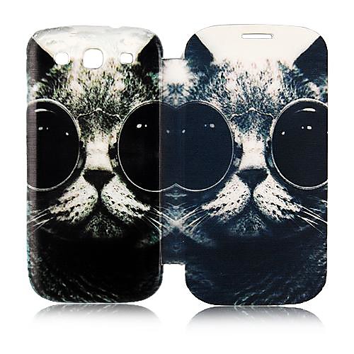 Мультфильм Cat Pattern кожаный чехол всего тела для Samsung Galaxy S3 I9300