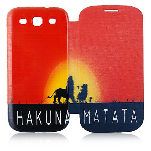 Король-лев Pattern кожаный чехол всего тела для Samsung Galaxy S3 I9300