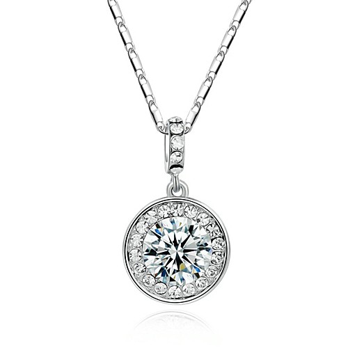 Shinning Кристалл Circle рейтинг Цирконий Алмаз ожерелье