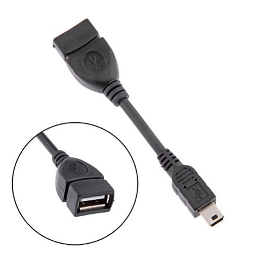 Мини USB OTG кабель хозяина для планшетов ПК - черный