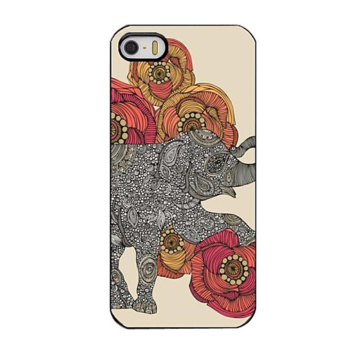 Дело Слон Пользовательские Pattern пластиковые Футляр для IPhone 5/5S