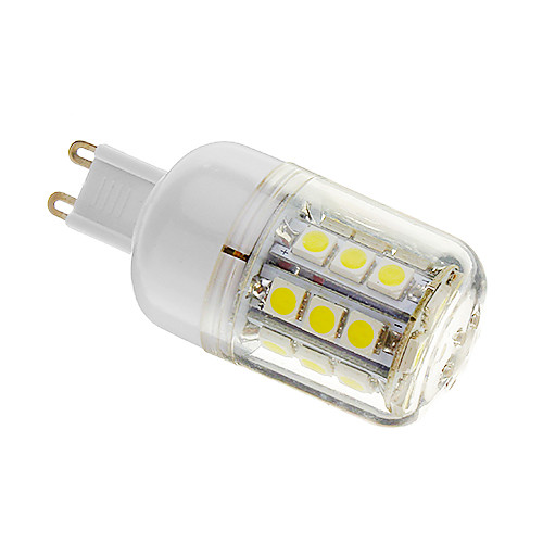 Затемнения G9 4W 30xSMD 5050 400LM 6000-6500K холодный белый свет мозоли СИД лампы (AC 110-130V)