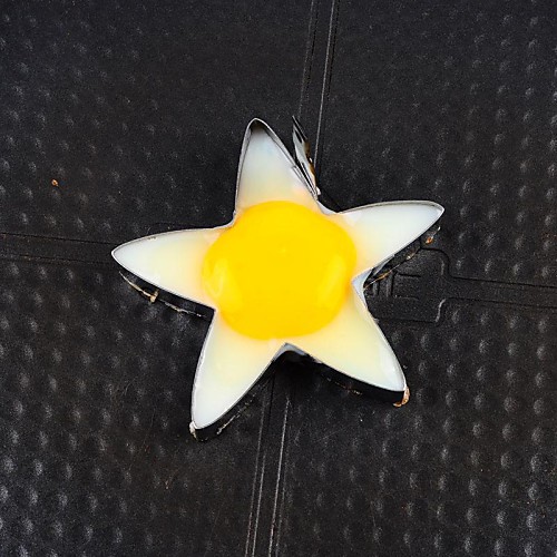 9.2CM  9.2CM  1,5 см из нержавеющей стали Pentagram Fried Egg / Fried Egg Круг