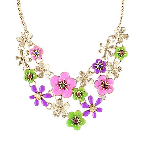 Новейшие цветы дизайн великолепный стиль цвести формы заявление нагрудник ожерелье