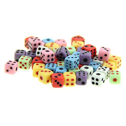 Красочные Супер Мини Игры Dice игрушки (50-Pack)