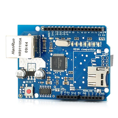 k1208094 Ethernet W5100 расширение щит сетевая плата со слотом Micro SD Card для (для Arduino)