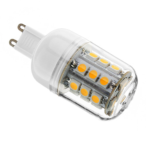 G9 3W 27x5050SMD 350LM 3000-3500K теплый белый свет мозоли СИД лампы (AC 220-240V)