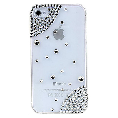 Простой дизайн поверхности кристалла Вернуться чехол для iPhone 4/4S