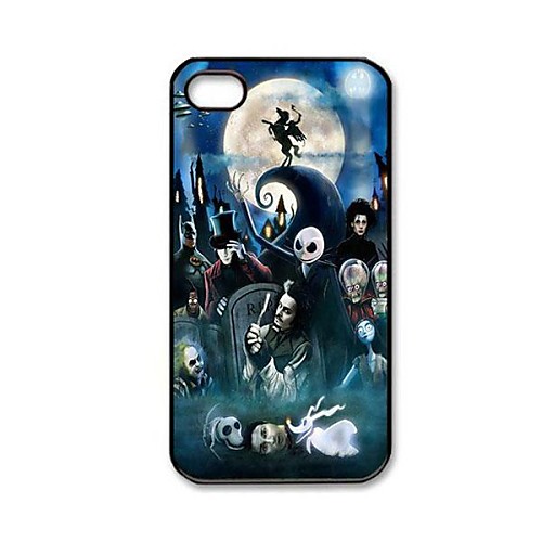 Кошмар перед Case рисунок рождество пластичное трудное для IPhone 4/4S