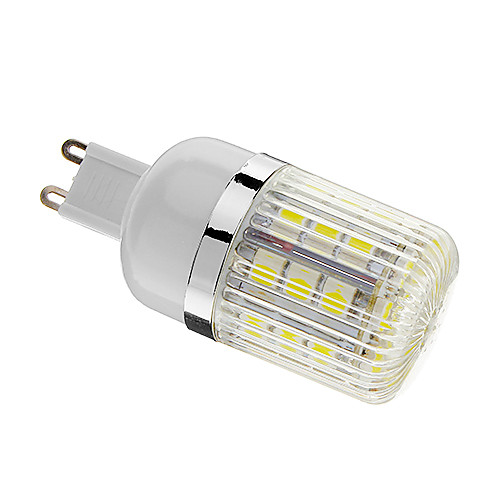 Затемнения G9 4W 30xSMD 5050 400LM 6000-6500K холодный белый свет мозоли СИД лампы (AC 220-240V)
