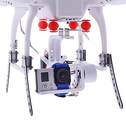 HJ 2-Axis Gopro 1/2/3 Бесщеточный Gimbal PTZ w/BGC3.1 2-осевой контроллер для MultiCopter FPV в белом