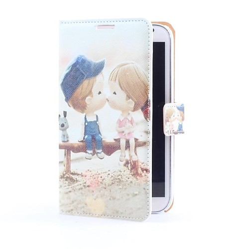 Поцелуи Куклы Стиль PU кожаный чехол с карт памяти и ПОВ по Samsung Galaxy Note II N7100