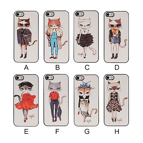 Мода Cat Модель Pattern Вставка кожа случае для iPhone 5/5S