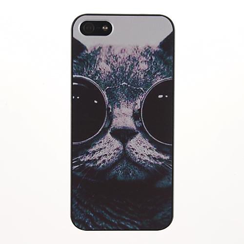 Футляр в темных очках Cat Pattern ПК для iPhone 5/5S