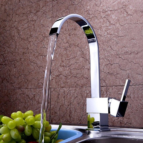 Kitchen faucet - One Hole Chrome Tall / High Arc Deck Mounted Contemporary Kitchen Taps / Single Handle One Hole
Kitchen faucet - One Hole Chrome Tall / High Arc Deck Mounted Contemporary Kitchen Taps / Single Handle One Hole