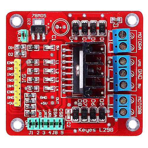 (Для Arduino) L298N шагового водитель мотора плате контроллера