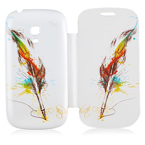 Перо Pattern кожаный чехол всего тела для Samsung Galaxy S3 Mini I8190