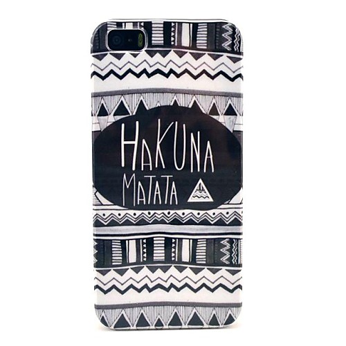 Шаблон Hakuna Matata Рисование Прочный Pattern Жесткий Пластиковый корпус для iPhone 5S / 5