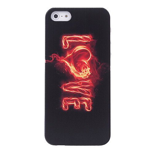 Дело Flaming Love Letter Pattern Защитный чехол назад компьютер для iPhone 5/5 с