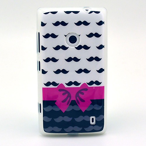 Усы Лук Pattern ТПУ мягкий чехол для Nokia Lumia N520