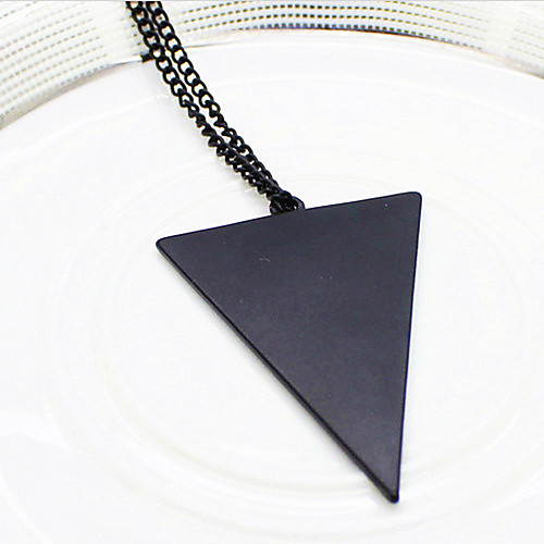 shixin сладкий (треугольник) черный сплава ожерелье (золото, серебро, черный) (1 шт)