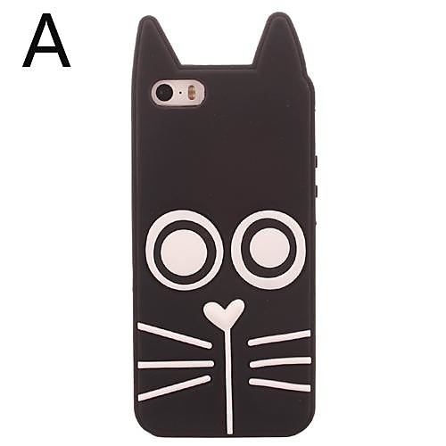 Cute Cat Дизайн силиконовый чехол для iPhone 5/5S (разных цветов)