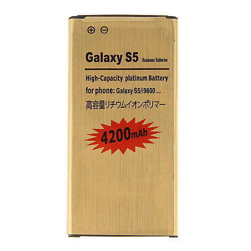 Замена 4200mAh батареи мобильного телефона Золотой для Samsung Galaxy S5/I9600