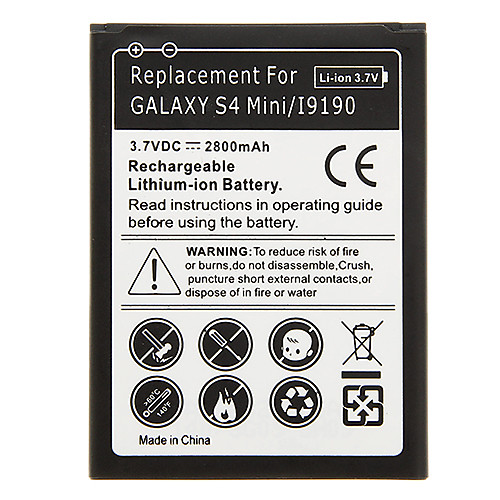 2800mAh аккумулятор сотового телефона черный для Samsung Galaxy S4 Mini/i9190 (2шт) с зарядным устройством