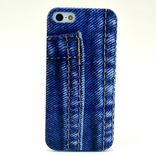 Blue Jeans Line Pattern Мягкий чехол для iPhone 5/5S