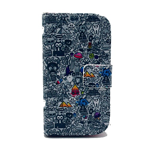 Популярные мультфильм Pattern PU кожаный чехол с карт памяти и подставка для Samsung Galaxy S3 мини I8190