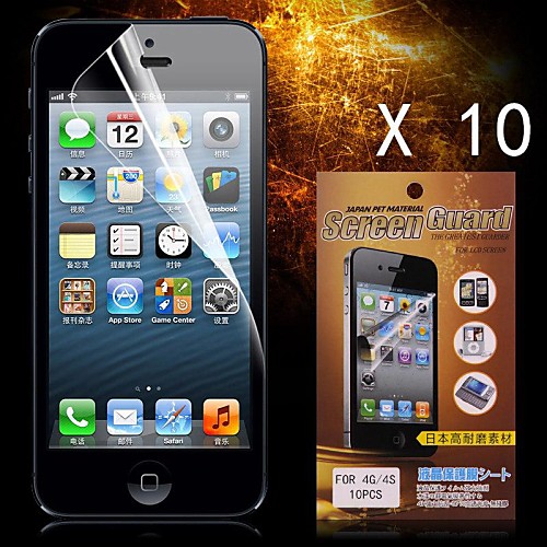 Защитный HD-экран протектор для iPhone 4/4S (10шт)