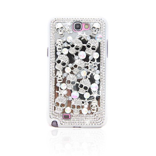 HOHONG (TM) Bling Silver Skull Стразы чехол для Samsung Note 2 / N7100